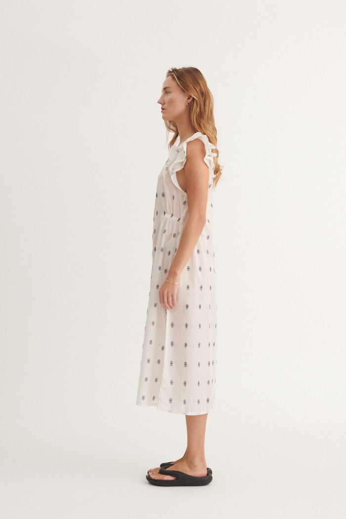 Basic Apparel Ada Dress Kjoler 705 whisper white / Sky captain